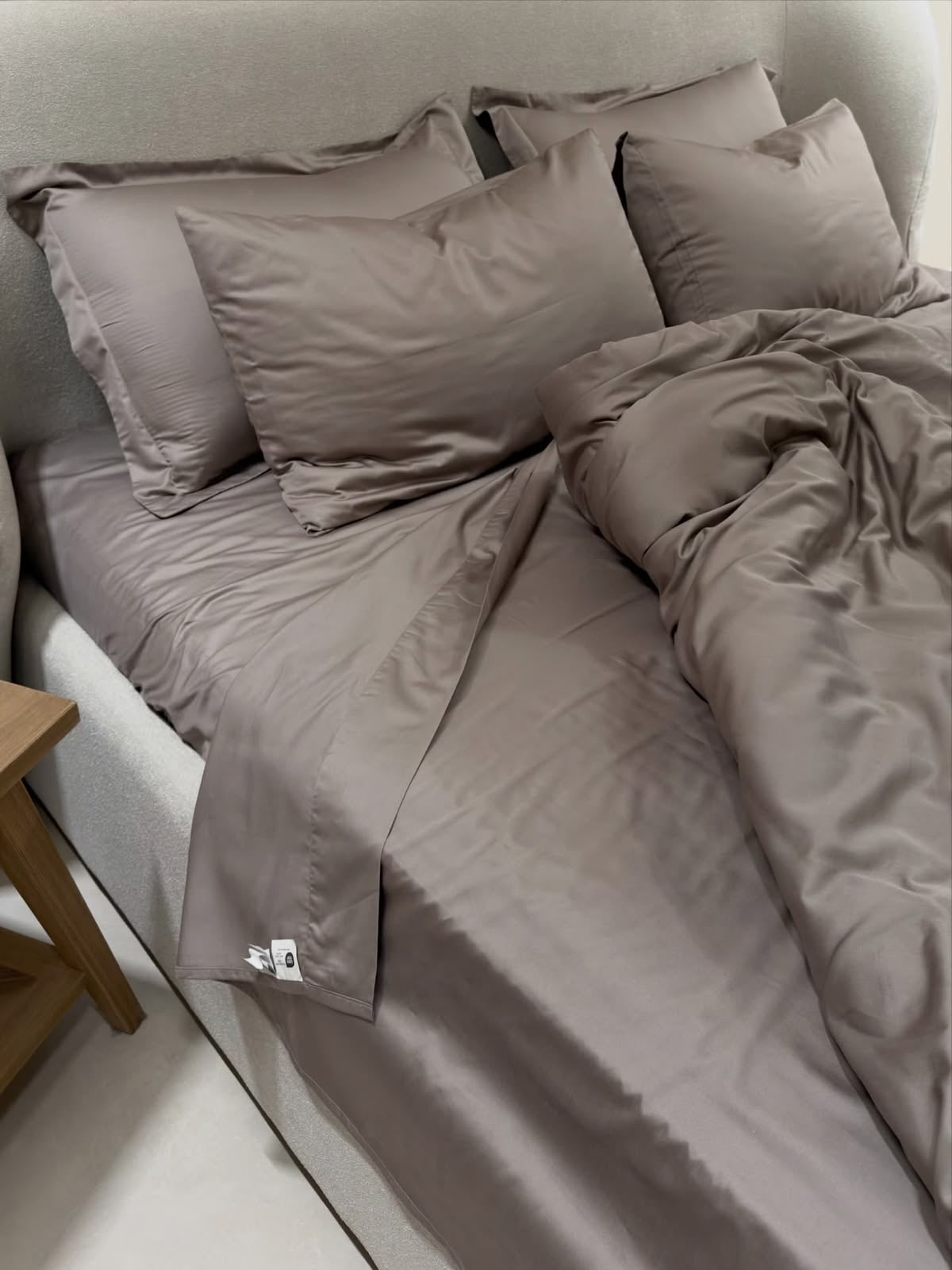 The Imperial Mocha Silk-Satin Duvet Set