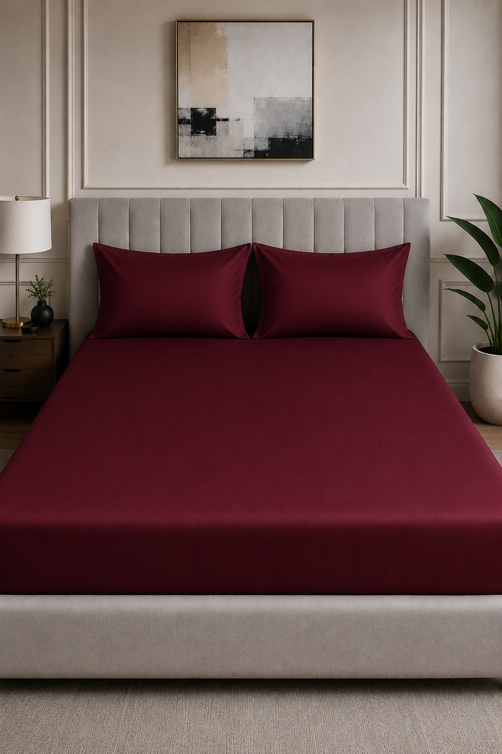 Plain Bedsheet Set Fitted
