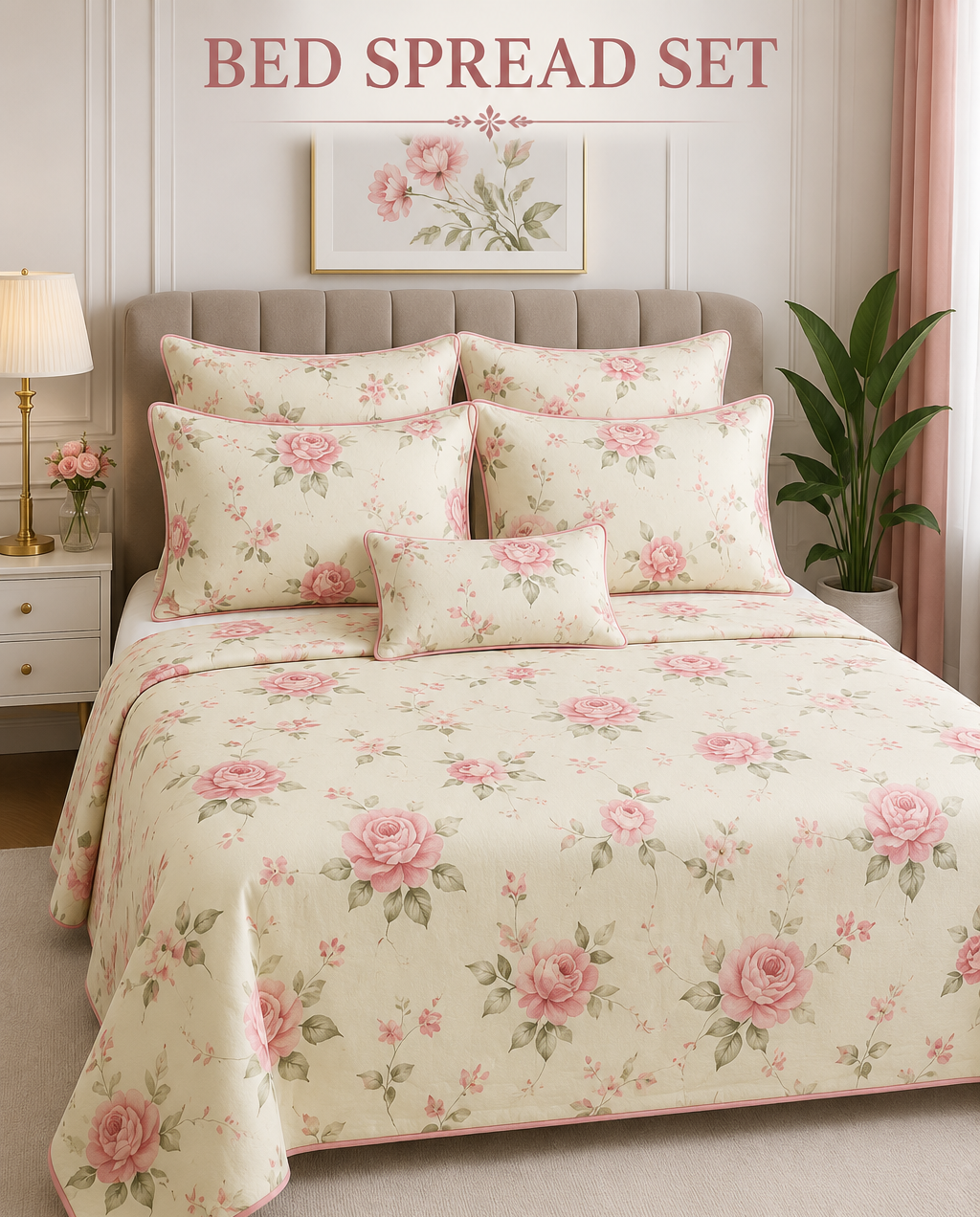 4-Piece Bedspread & Sheet Set 2 pillowcase
