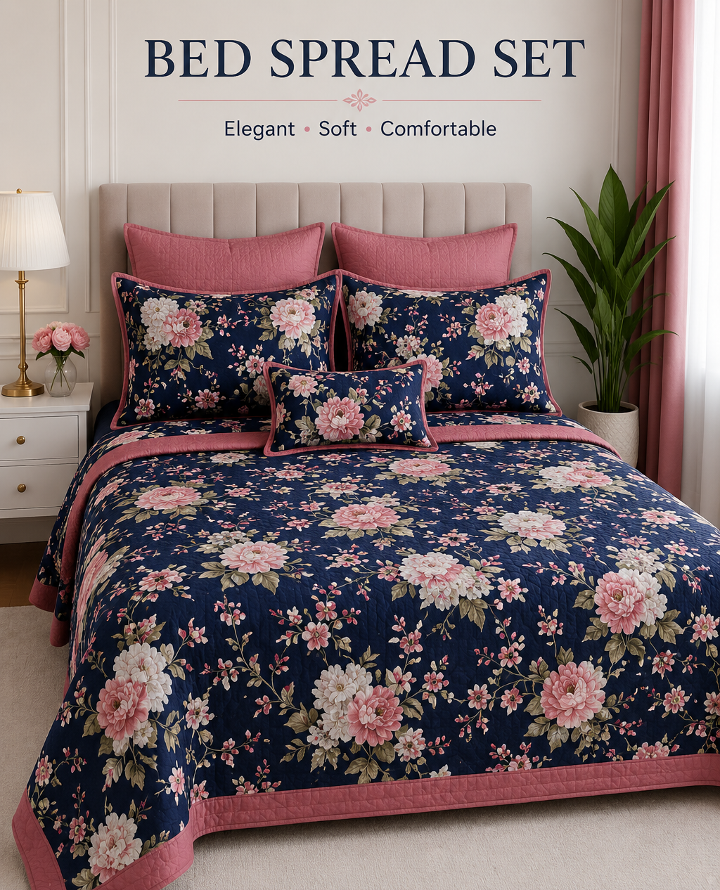 4-Piece Bedspread & Sheet Set 2 pillowcase