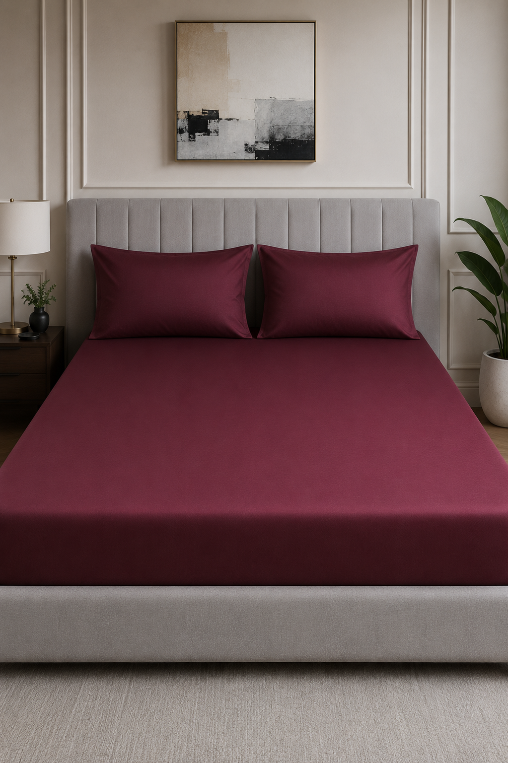 Plain Bedsheet Set Fitted